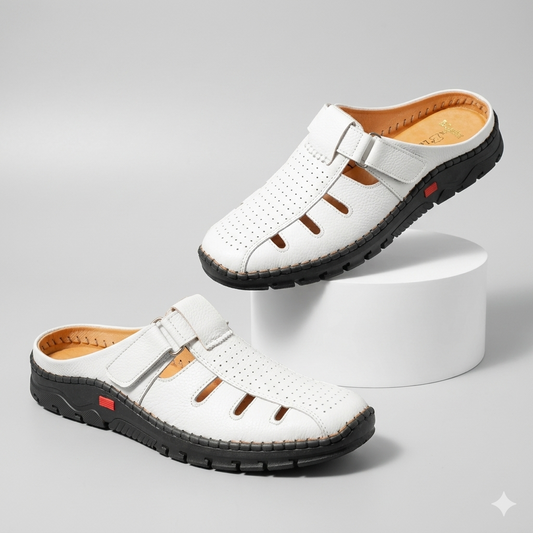 Premium Half Sacchi Shoes-[SH-90]-White