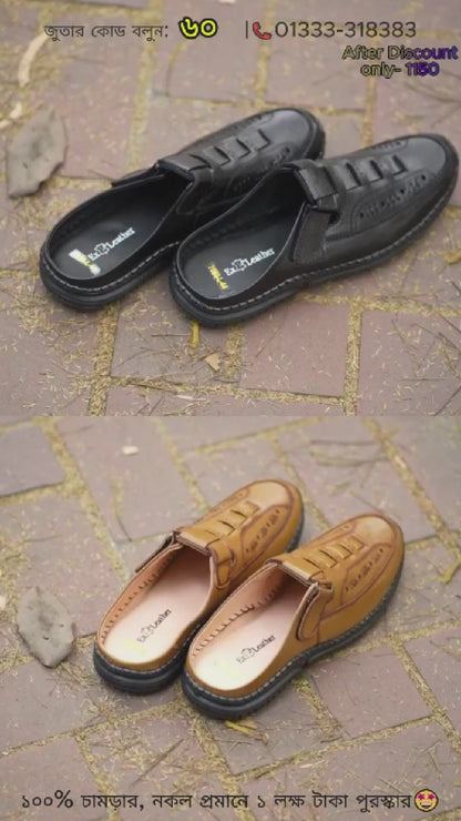 Premium Half Sacchi Shoes-[SH-60]-Black
